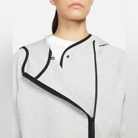 Nike Sportswear Tech Fleece Full Zip Cape Hoodie Jacket Gray SZ S - Picture 7 of 16